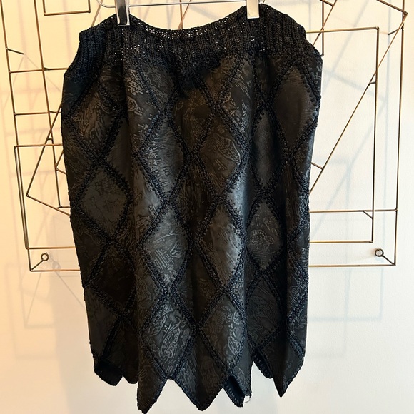1980s Vintage Leather & Crochet Top/Skirt - Picture 6 of 8